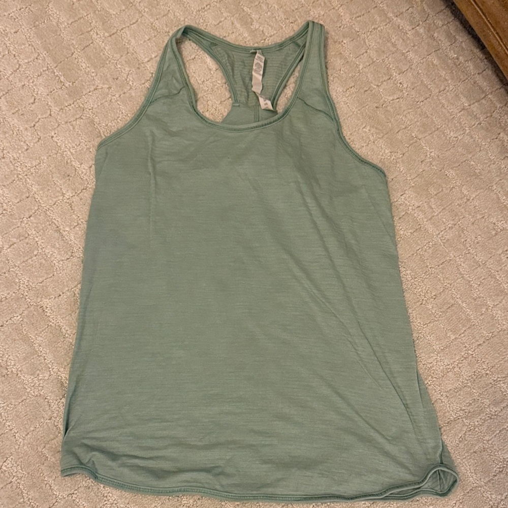 Lululemon Athletica Light Green Racerback Tank Top